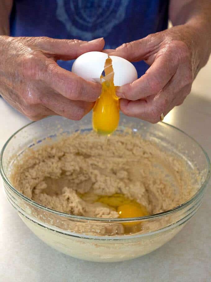 Adding Eggs to Creamed Butter and sugar