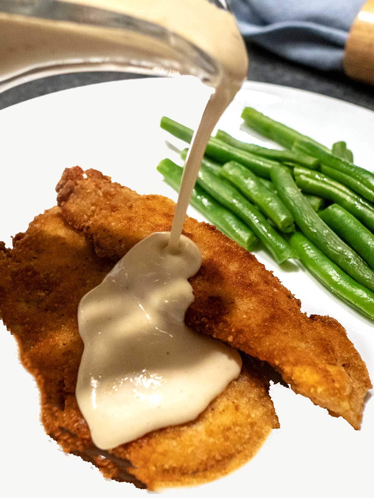 Chicken Schnitzel with Mustard Cream Sauce - Pudge Factor