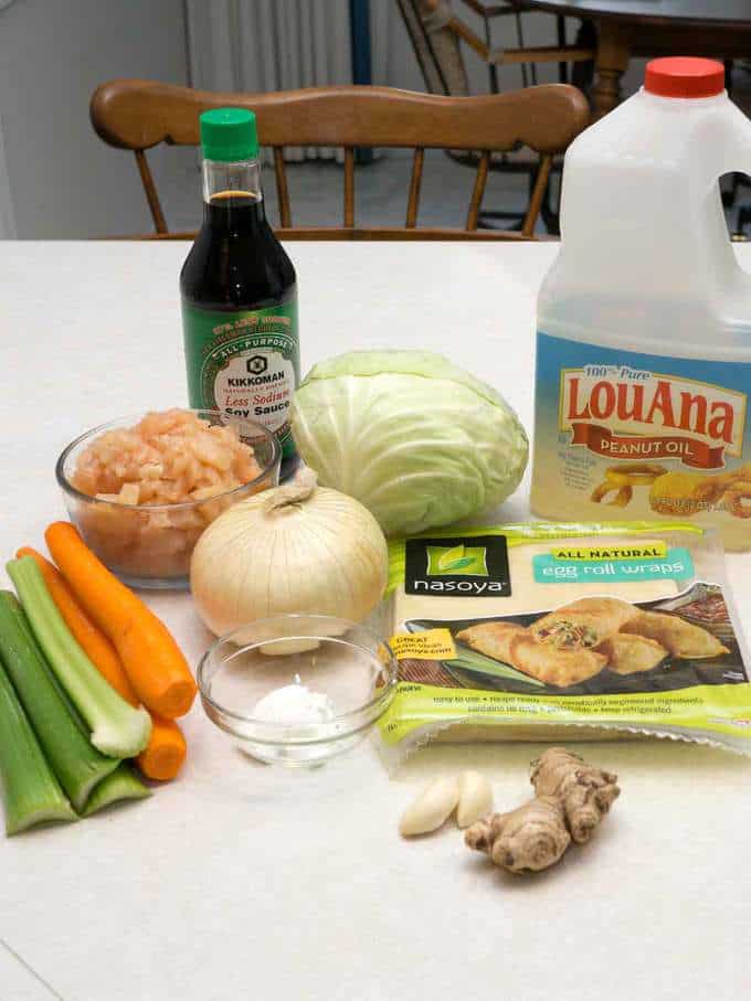 Ingredients for Egg Rolls