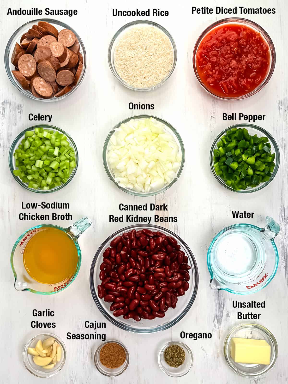 Ingredients for Susan's Easy Red Beans & Rice