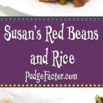 Red beans and rice is a quintessential Louisiana Creole dish made with red beans, the holy trinity of onion, celery, and bell pepper, and andouille sausage.