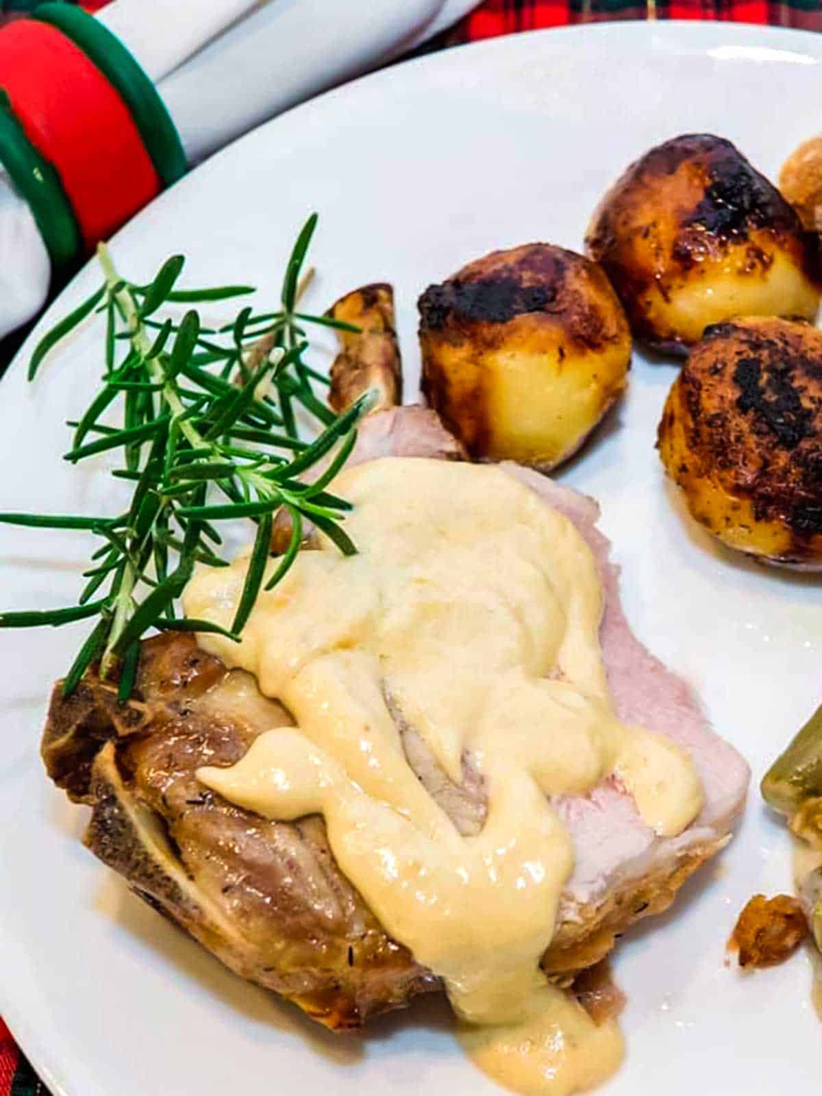 Roast served at dinner.