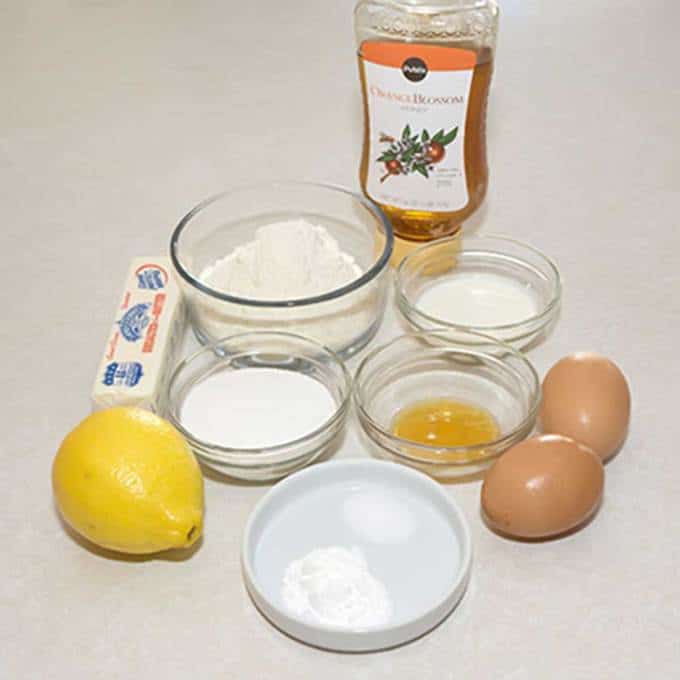 Ingredients for Lemon Madeleines