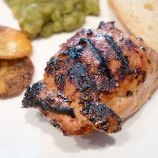 Quick and easy grilled chicken with a creamy honey mustard basting sauce