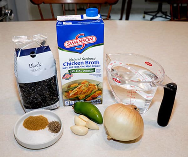 Ingredients for Smashed Black Beans