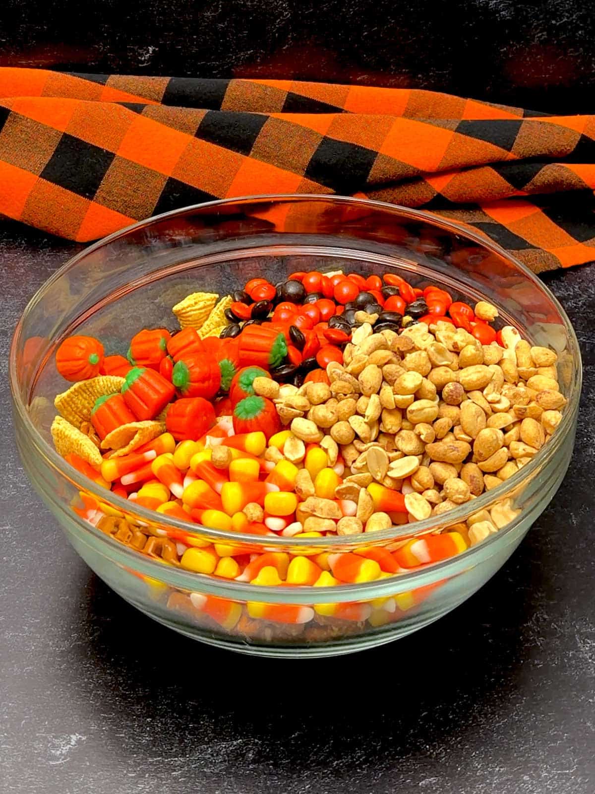 Ingredients for Monster Munch in a large bowl.