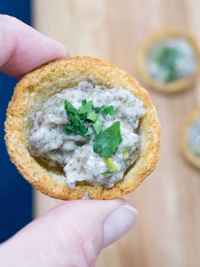 Elegant Make Ahead Mushroom Croustades 