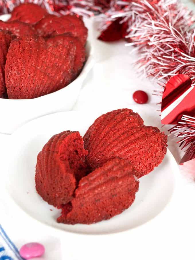 Red Velvet Madeleines - The Pudge Factor