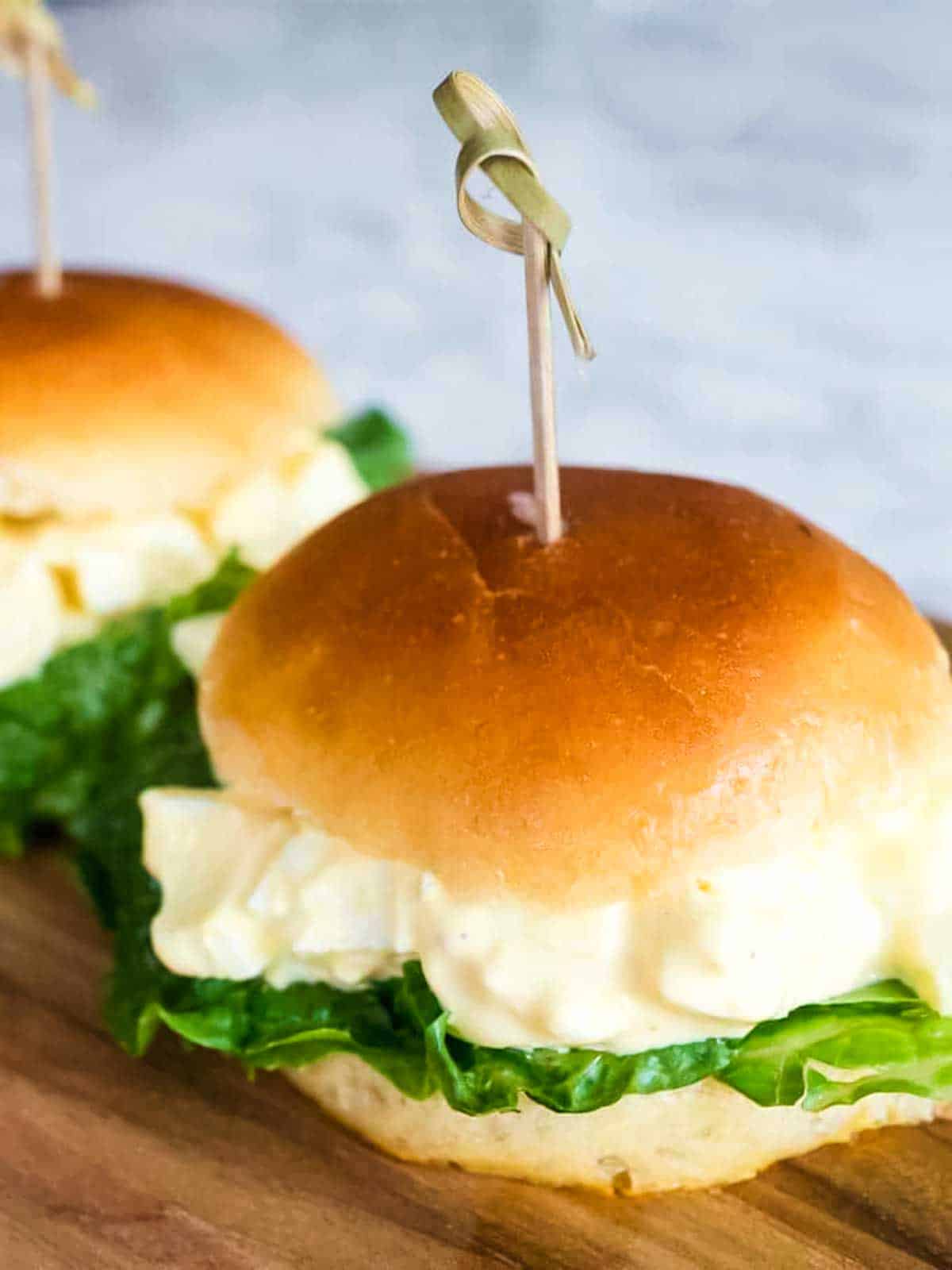 Easy Egg salad sliders.