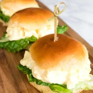 Classic Egg Salad on slider buns.