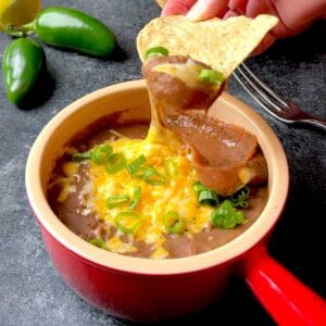 smashed pinto beans.