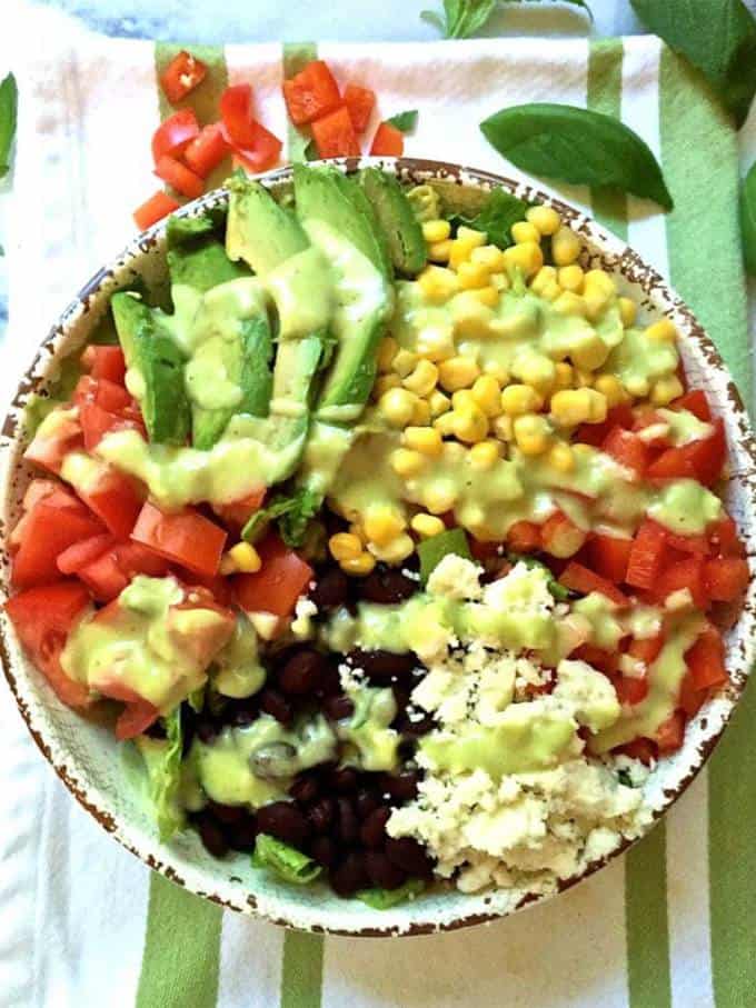 Mexican Chopped Salad with Honey Lime Dressing