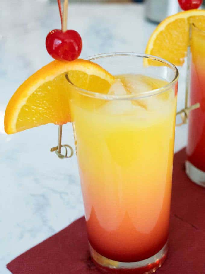 Simple Tequila Sunrise for Cinco de Mayo - Pudge Factor