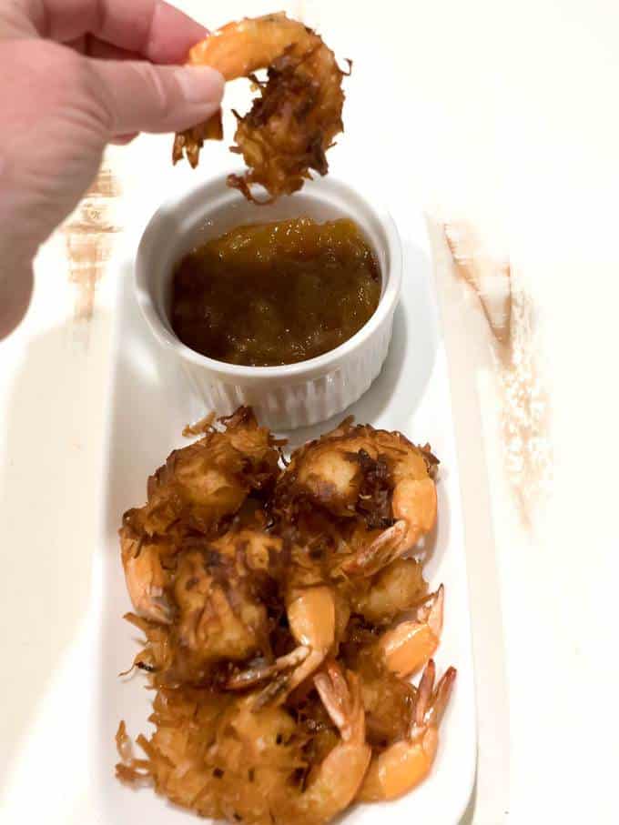 Coconut shrimp with orange marmalade dipping sauce