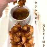 Coconut shrimp with orange marmalade dipping sauce