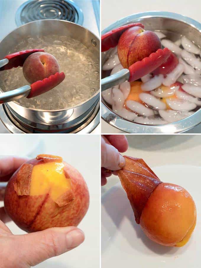 Easily peeling the peaches