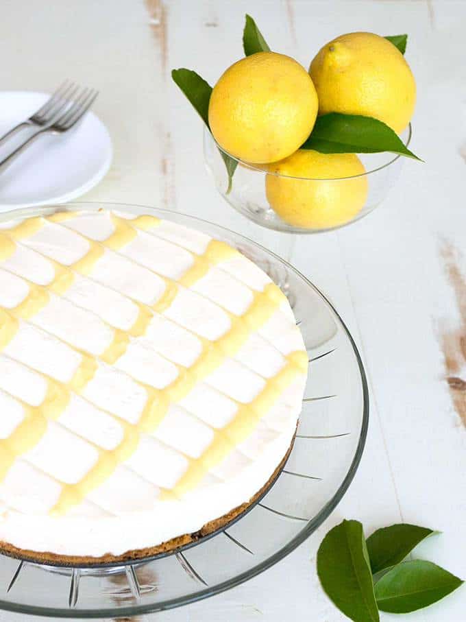 No-bake Lemon Curd Icebox Cheesecake