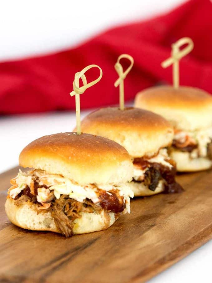 Instant Pot Pulled Pork Sliders with Bourbon Infused Barbecue Sauce