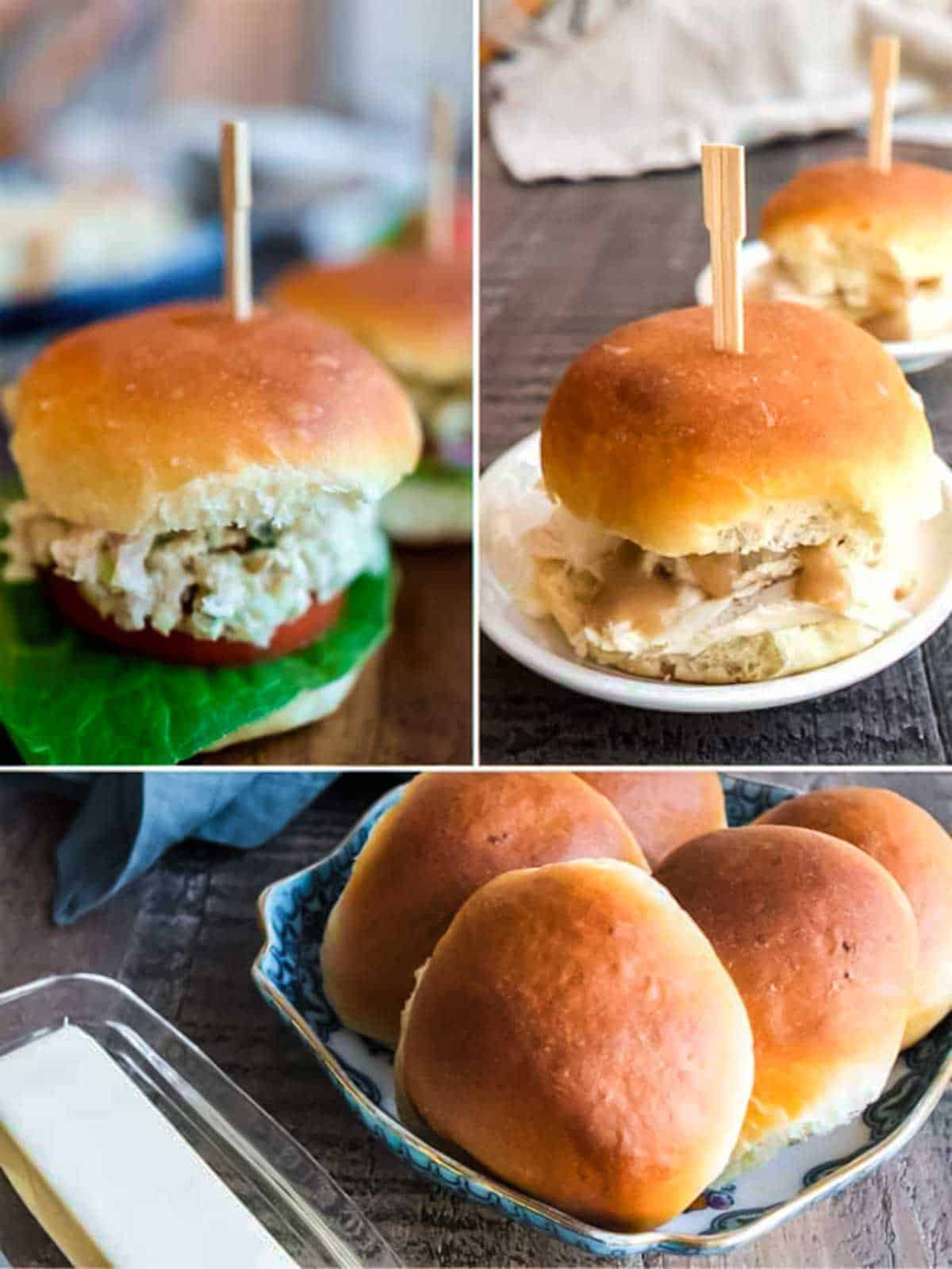 Leftover turkey sliders two ways.