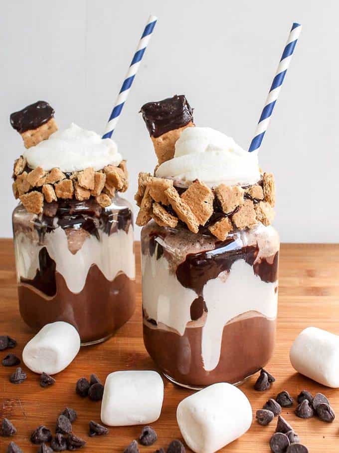 Frozen Smores Hot Chocolate