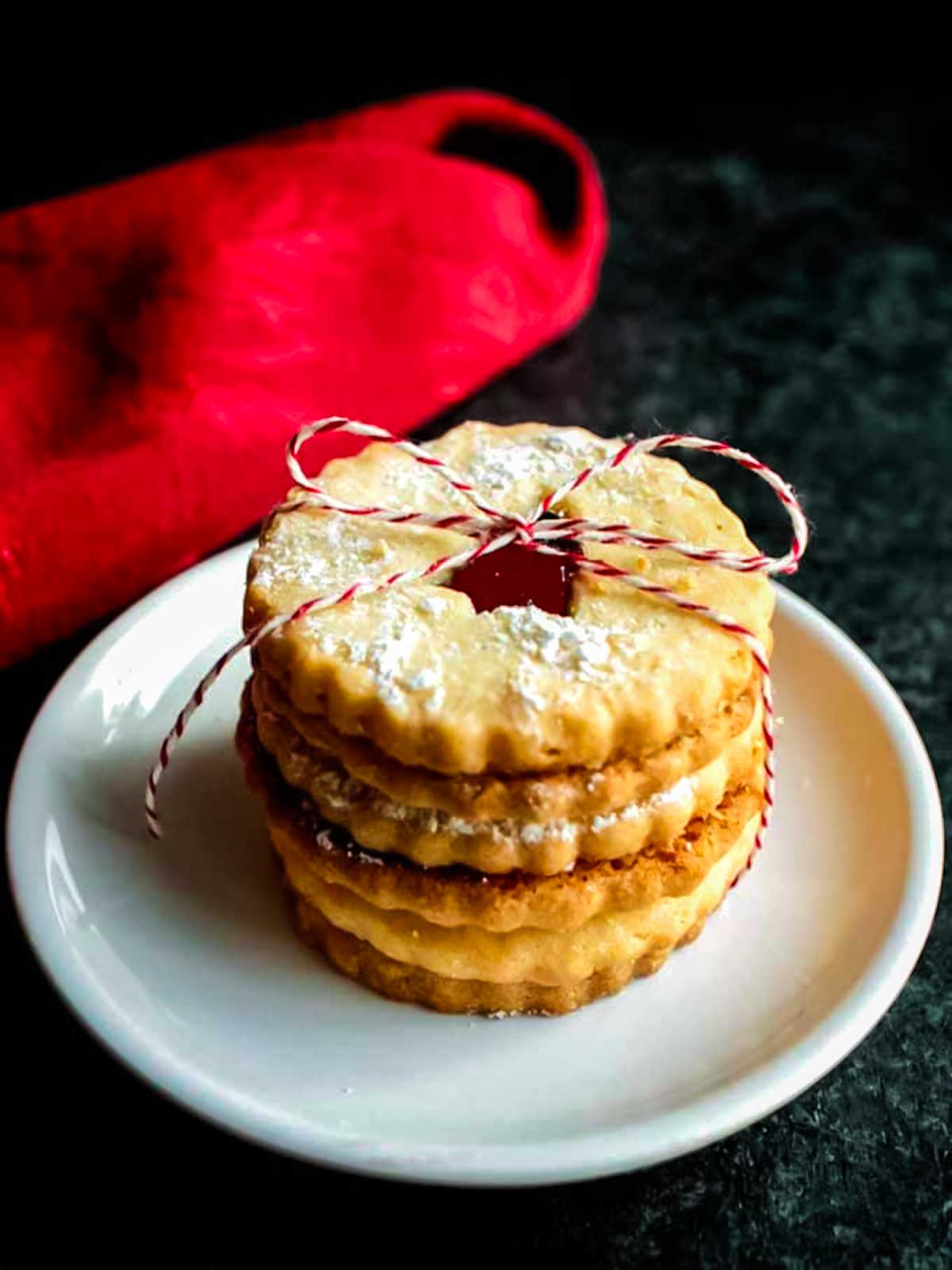 Traditional Linzer Cookies.