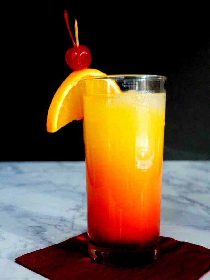 Simple Tequila Sunrise for Cinco de Mayo