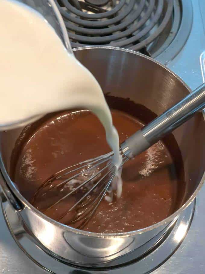 Adding Milk to Mixture for Intensely Chocolate Grown-Up Fudgesicles