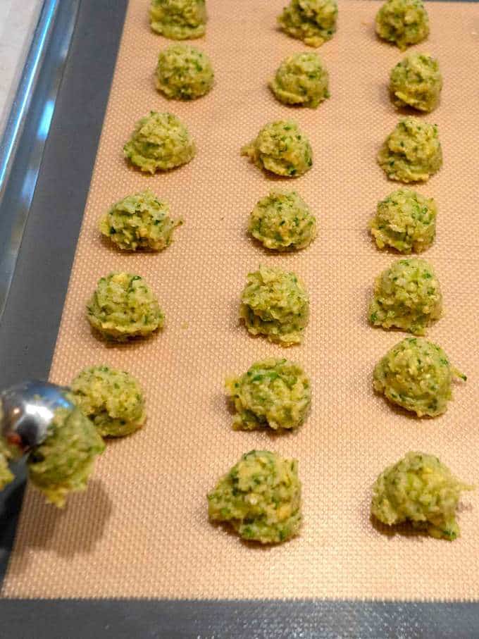 Forming the Easy Cheesy Zucchini Bites