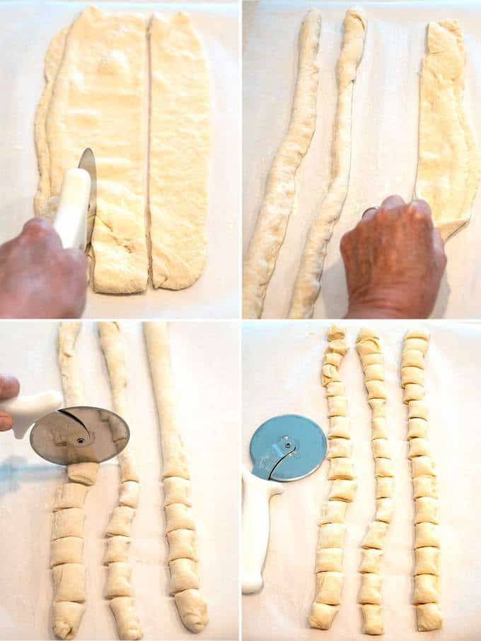 Making the Pizza Bites from the Dough