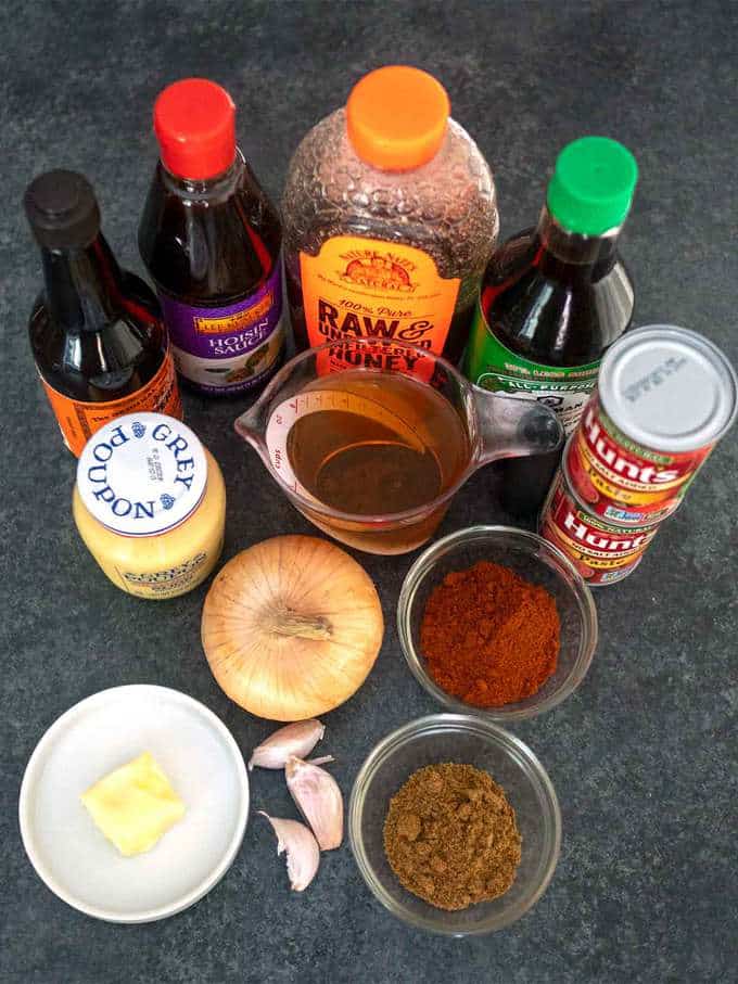 Ingredients for Barbecue Sauce for Instant Pot Pulled Chicken Sliders