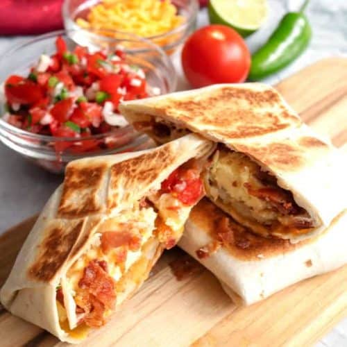 Tasty Breakfast Quesadilla Wraps - Pudge Factor