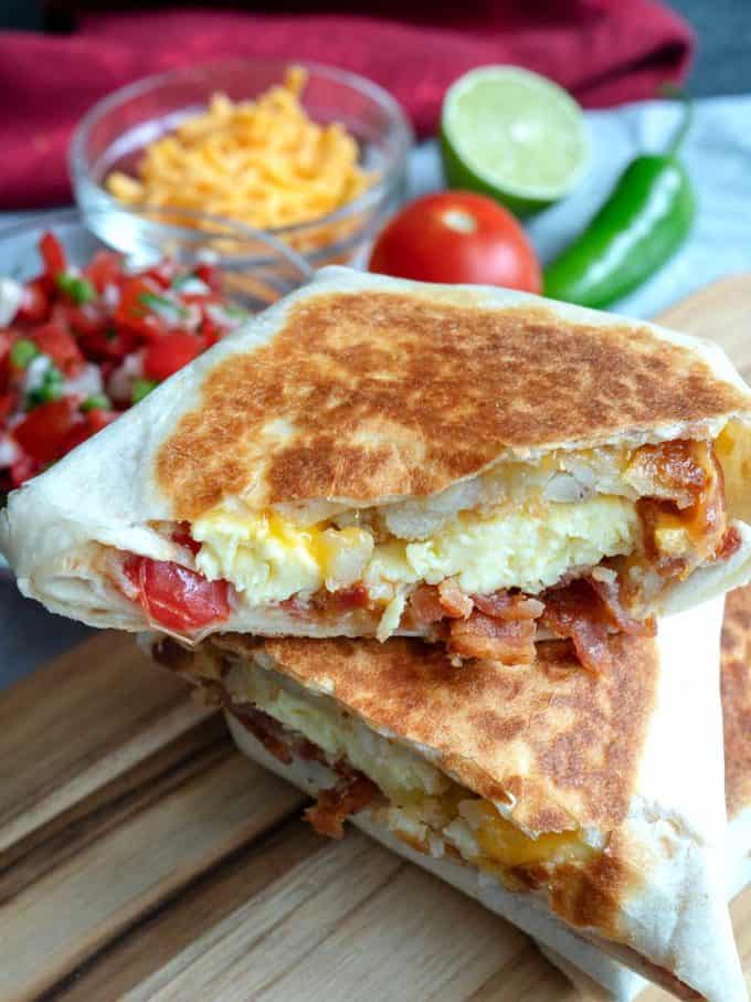 Tasty Breakfast Quesadilla Wraps Pudge Factor