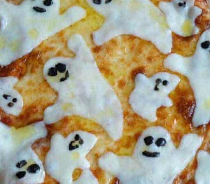Halloween Ghost Pizza.