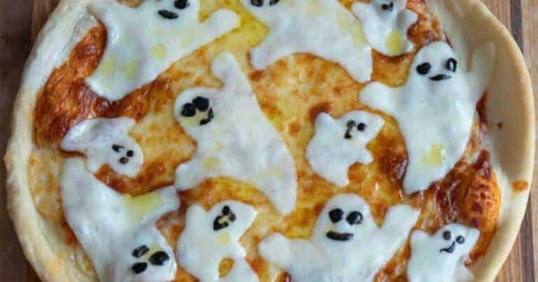 Halloween Ghost Pizza.