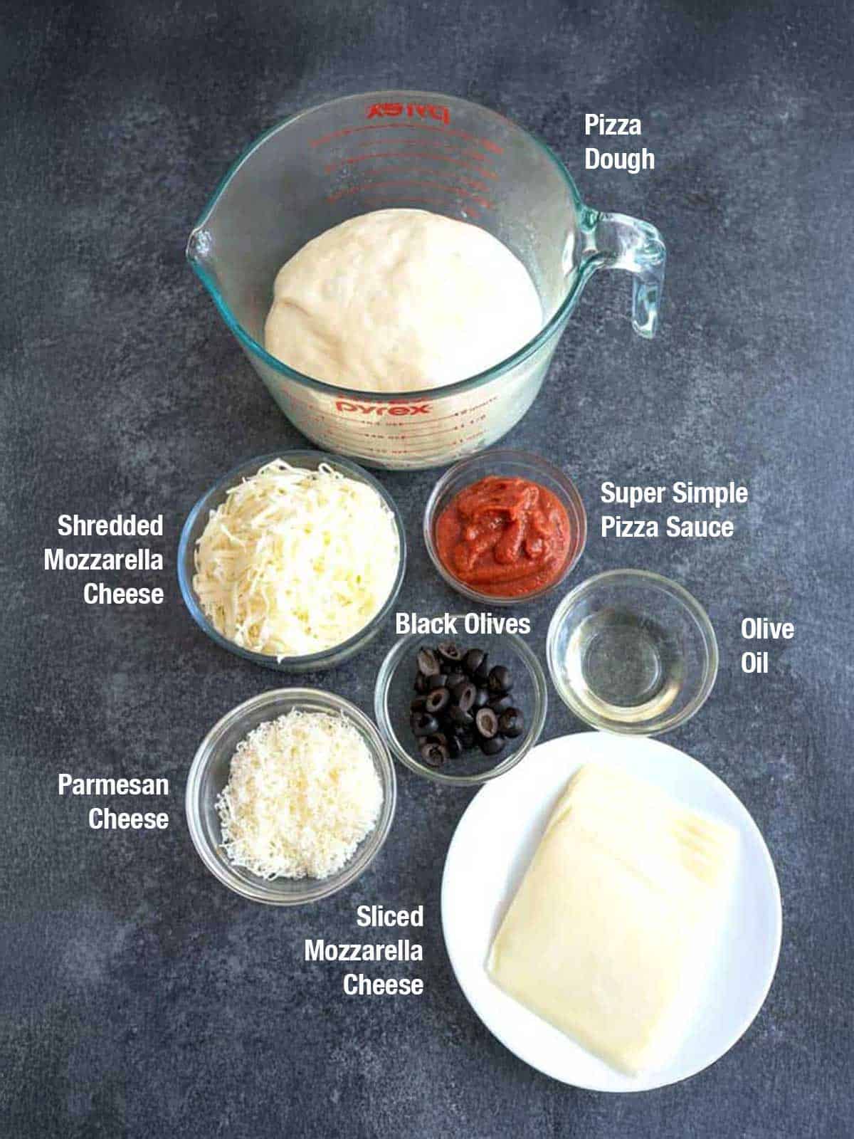 Ingredients for Ghost Pizza