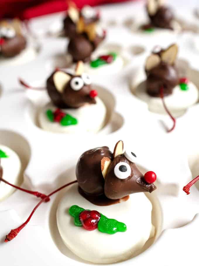 stuffed christmas mice