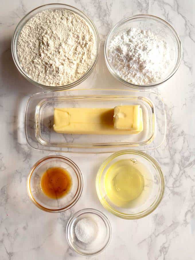 Ingredients for Butter Cookies