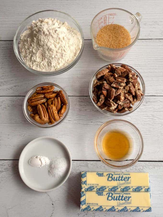 Ingredients for Pecan Sandies