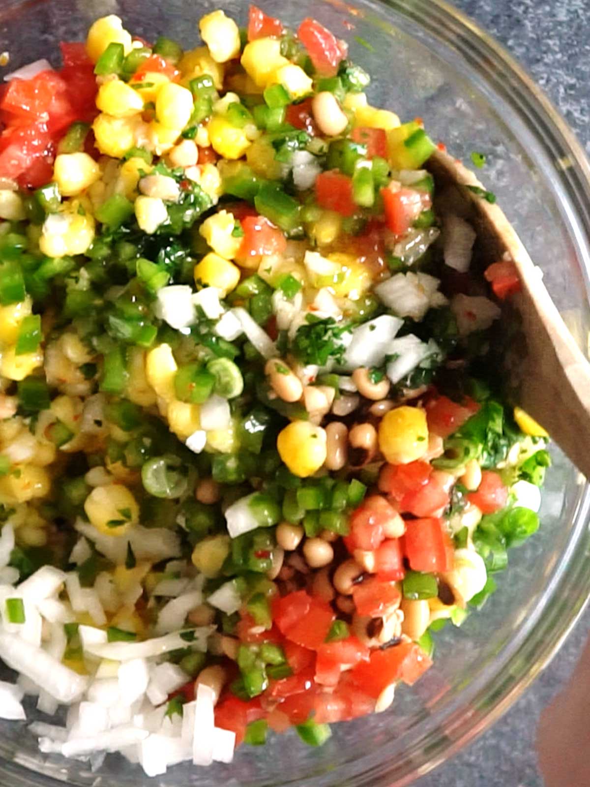 Stirring Ingredients together for this delicious appetizer