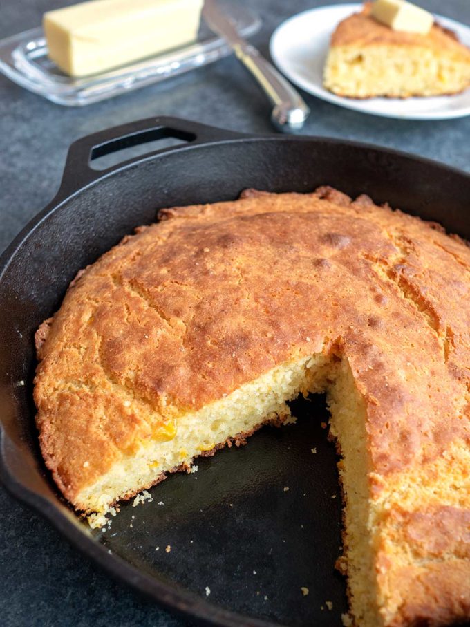 Louisiana Skillet Cornbread - Pudge Factor