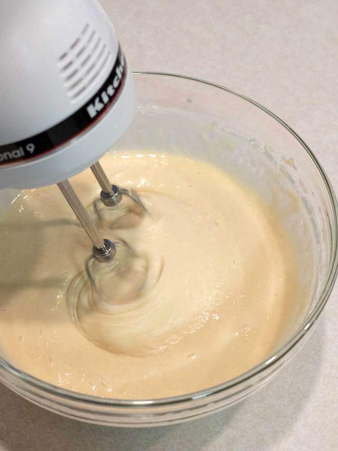 Beating the Batter for Poffertjes with Electric Mixer