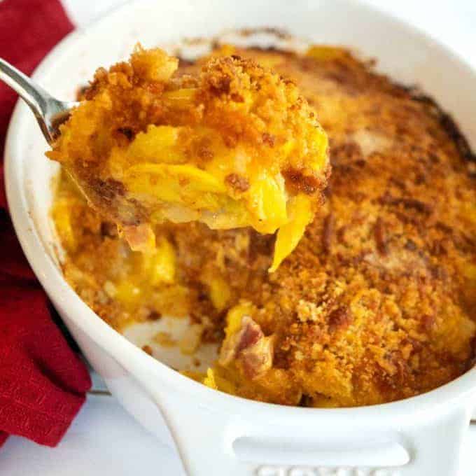 Cheesy Southern Yellow Squash Casserole - Pudge Factor