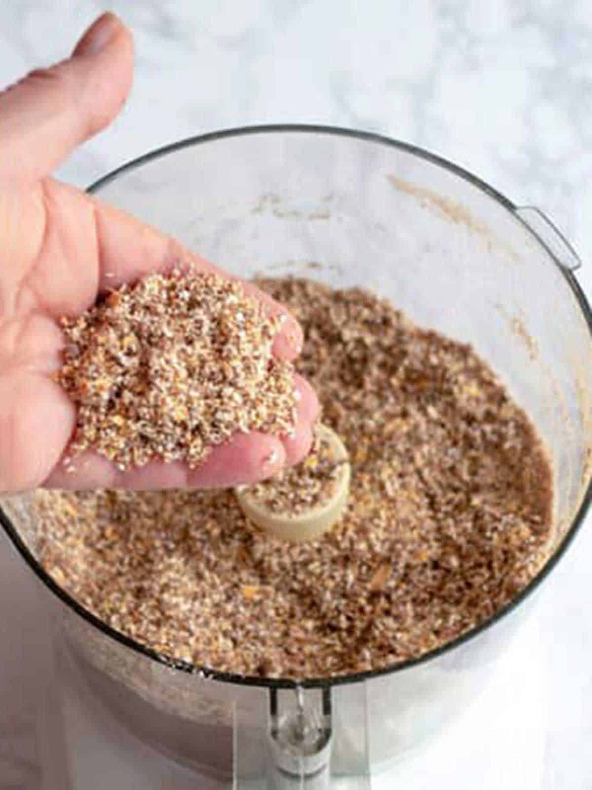 Processed oats and milk chocolate chips.