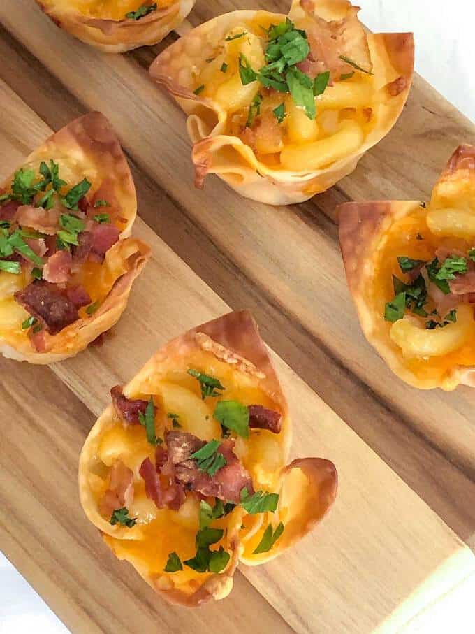 Wonton Mac & Cheese Bites