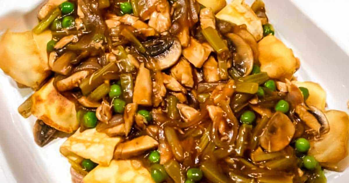 Leftover turkey crepes.