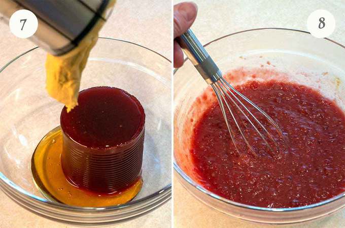 Making the Cranberry Honey Mustard Dipping Sauce