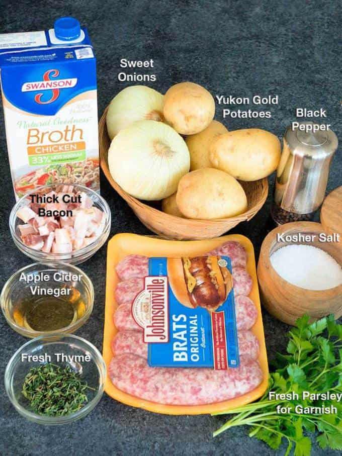 Ingredients for Dublin Coddle