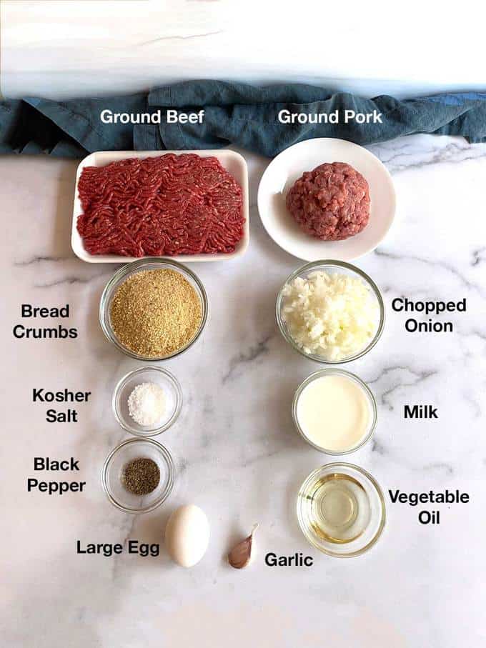 Ingredients for Ikea's Swedish Meatballs