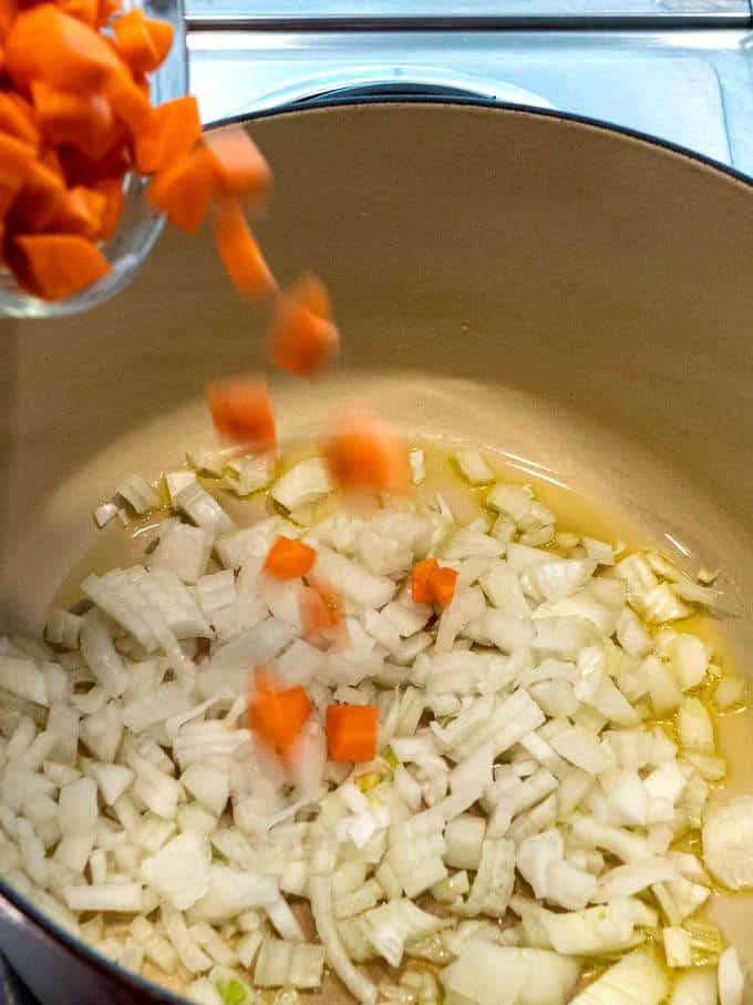 Adding Carrots to Onions in Dutch Oven