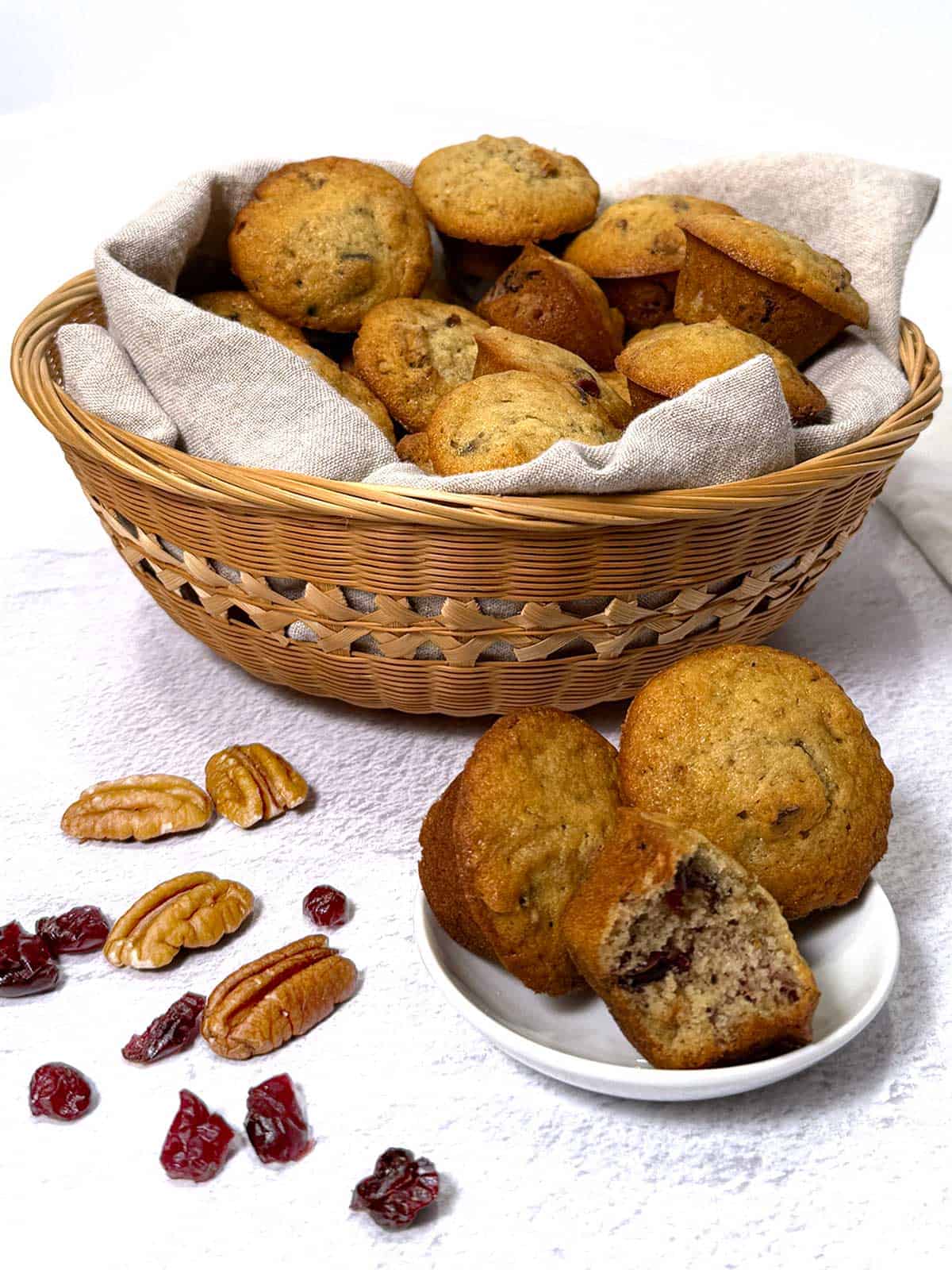 Banana craisin mini muffins.